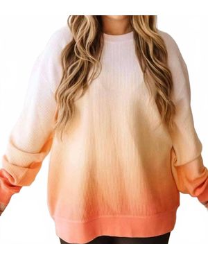MOON RYDER Ombre Corded Sweatshirt - Orange