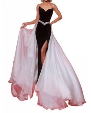 Johnathan Kayne Velvet Corset Gown - Purple