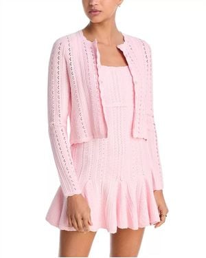 LoveShackFancy Peridot Knit Cardigan - Pink