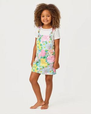 Lilly Pulitzer Girls Varney Overall Dress - White