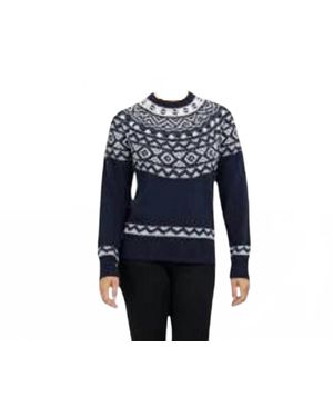 Ski-Doo Warm Fair Isle Acrylic Pullover Sweater - Blue