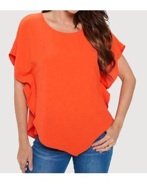 Last Tango Top W/ Overlay - Orange