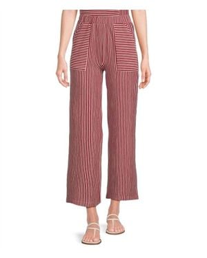 See And Be Seen Striped Straight Leg Pants - Pink