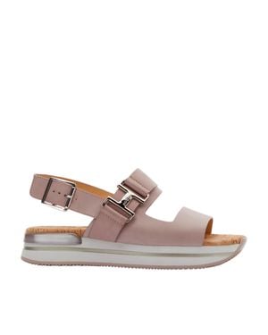 Hogan Leather Sandals - Brown