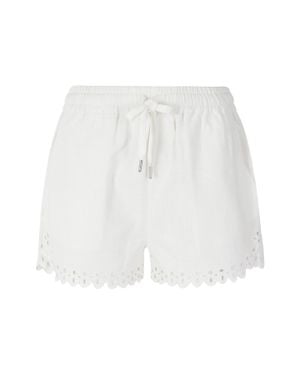 Isabel Marant Balyme Gc Perforated Cotton Shorts - White