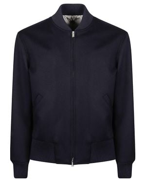 Lardini Virgin Wool Bomber Jacket - Blue