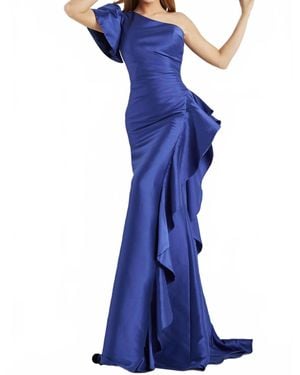 Jovani Asymmetric One-Shoulder Dress - Blue