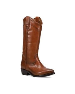 Frye Billy Daisy Fr40561 Caramel Leather Western Boots Ver1275 - Brown