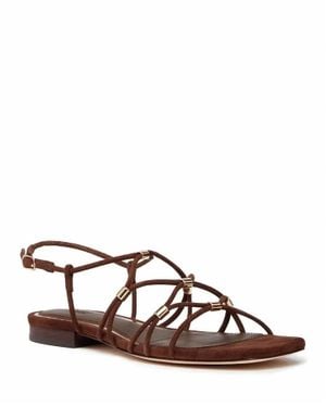 PAIGE Aurora Strappy Hardware Sandals - Brown