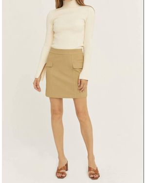 Crescent Short Skirt - Natural