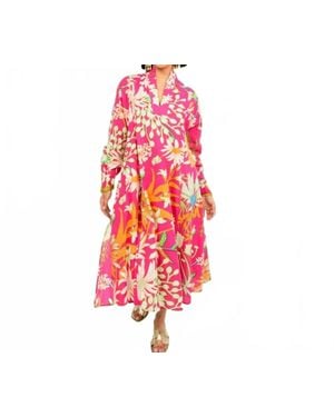 Uncle Frank Patio Floral Maxi Dress - Red