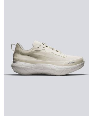 Circle Low Top Lace Up Running Sneakers - White