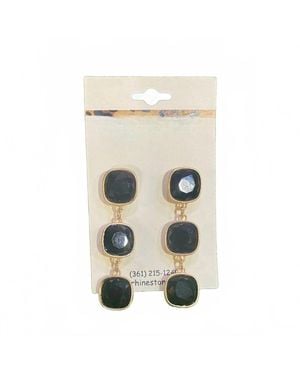 What's Hot Triple Luxe Drop Earrings - White