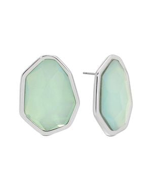Ettika Plated Stud Earrings - Green