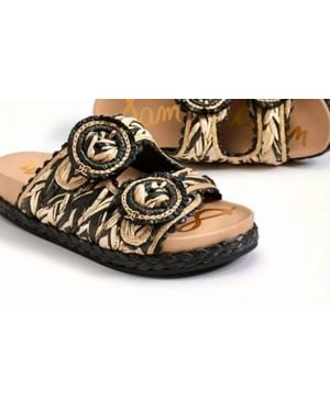 Sam Edelman Reina Braided Raffia Sandal - Black
