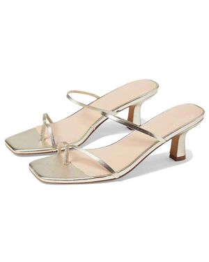FARYL by Farylrobin Aria Leather Kitten Heel Sandal Gal1668 - Black