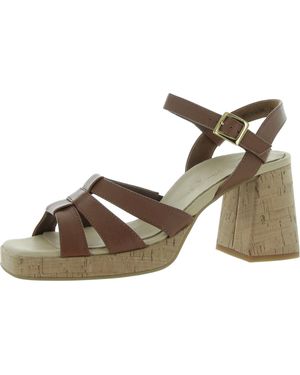 Paul Green Tina Slip On Open Toe Platform Sandals - Brown