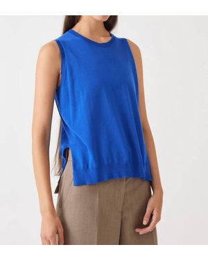 DEMYLEE Elisa Fine Pima Cotton Vest - Blue