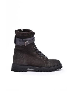 Eleventy Suede Ankle Boots - Black