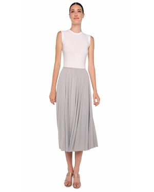 Norma Kamali Flared Midi Skirt - White