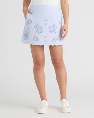 NVLT Eyelet Mini Skirt - Blue