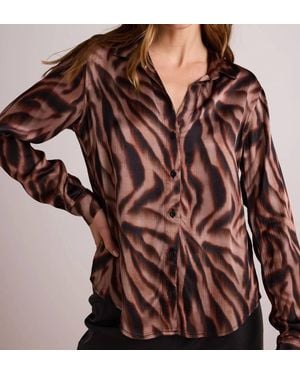 Bella Dahl Clean Long Sleeve Shirt - Brown