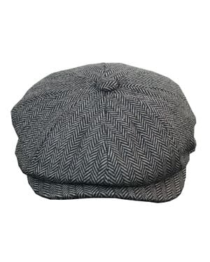 Infinity Leather Peaky Blinders Tweed Gatsby Hat - Gray