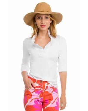 Gretchen Scott Jersey Ruffneck Top - White