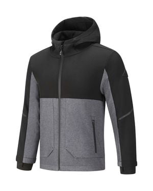 Alpine North Tofino Junior Kid's Fleece Lined Softshell Windbreaker, Dark - Black