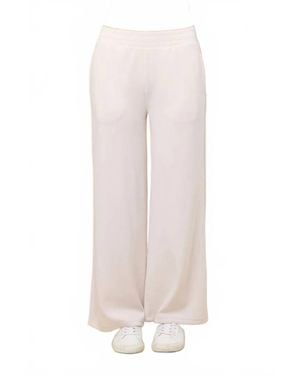 Vintage Havana Cloud Fleece Flare Pant - White