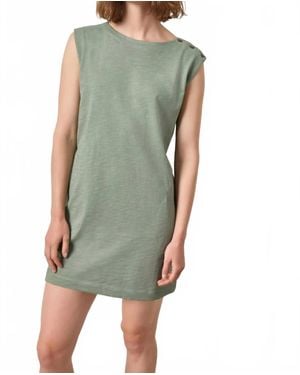 Lilla P Snap Shoulder Boatneck Dress - Green
