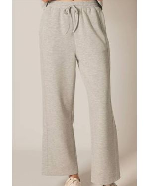 P.Cill Tru Side Binding Wide Leg Pants - Natural