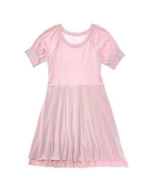Chaser Brand Baby Rib Puff Sleeve Dress - Pink