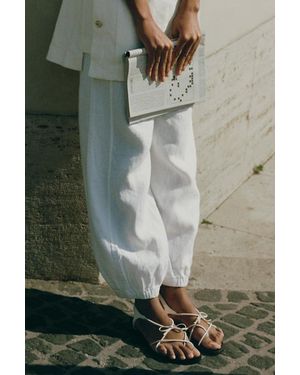 Maeve Strappy Bow Sandals - Green