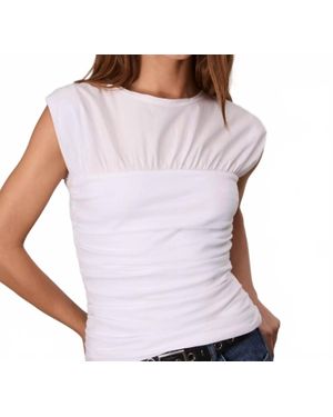 Rag & Bone Mica Banded Cotton Top - Purple