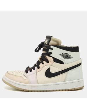 Nike S Leather Jordan 1 High Zoom Air Cmft Easter Sneakers - Metallic