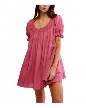 Free People Sandy Shores Babydoll Dress - Red