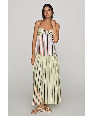 SWF Strapless Drop Waist Maxi Dress - White