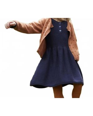 Petit Bateau Longsleeve Knitted Dress - Blue