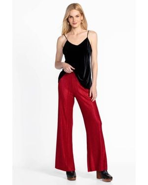 Johnny Was Jenna Metallic Easy Pant - Red