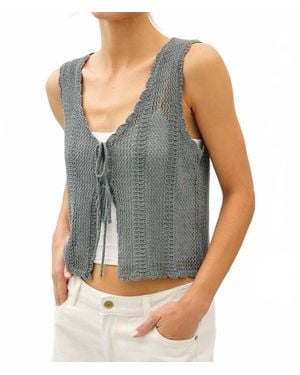 Be Cool Whitney Knit Vest - Gray