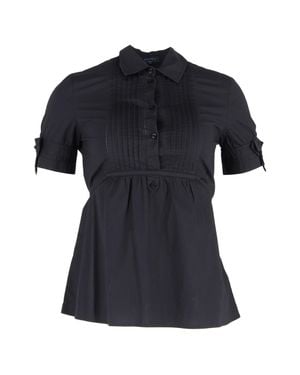 ESCADA Tie Waist Short Sleeve Blouse - Black