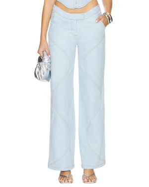 BY.DYLN Ramona Wide Leg Pant - Blue