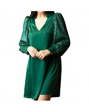 Michelle Mcdowell Eve Sequin Dress - Green