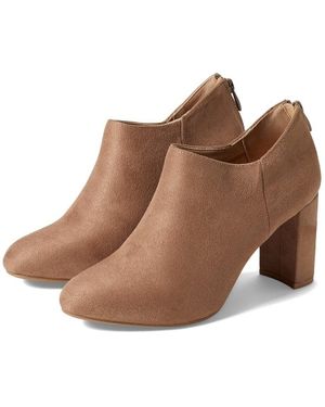 Chinese Laundry Logic Boot 9.5 Taupe Suede Block Heel Ankle Booties Khd750 - Brown