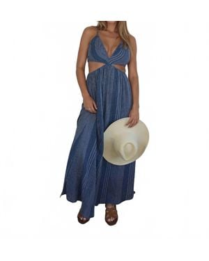 NIBI MTK Mara Cutout Maxi Dress - Blue