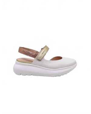 Wonders Comb Leather Platform Shoes - White