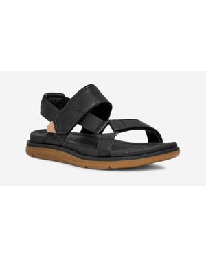 Teva Madera 1152570-Blk Sandals Leather Open Toe Slingback Ver044 - Black