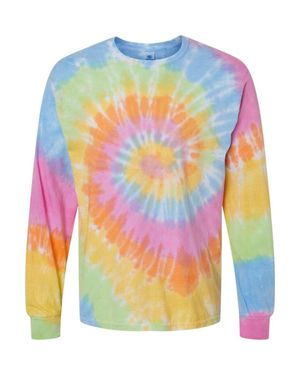 Colortone Tie-Dyed Long Sleeve T-Shirt - Blue