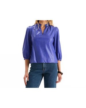 tyler boe Penny Vegan Leather Topper - Blue